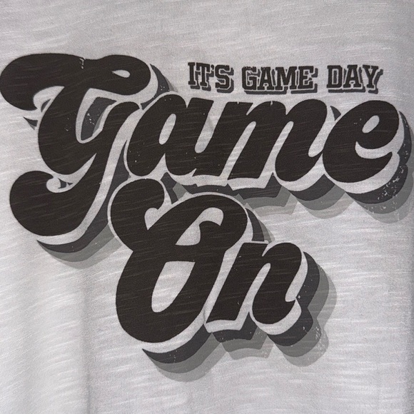 NEW! Maurices White Game On Game Day Vintage Graphic Oversized Crewneck T-Shirt - Picture 13 of 16